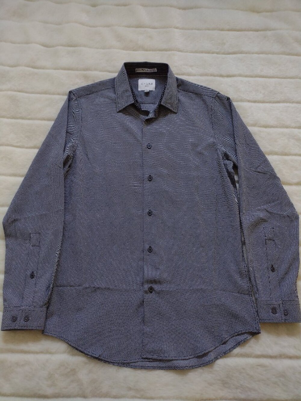 C-LAB NYC Men's Button-Up Shirt Gray Medium Neck 15.5 33/34